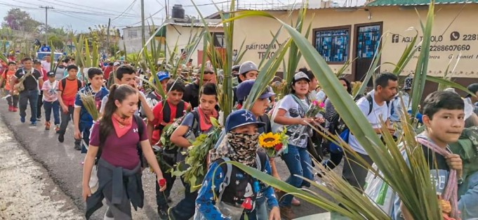 En el marco de las fiestas patronales de San José, con gran entusiasmo se recibió a los caminantes de la Flor a su llegada al Municipio de Teocelo, al paso por la Cabecera Municipal y en su destino final, la Comunidad de Monte Blanco después de tres días y cerca 100 km caminando. 