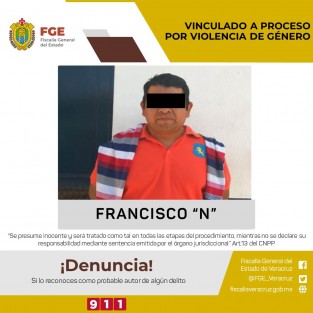 Francisco N fue imputado al delito de violencia de género en su modalidad de psicológica, por hechos ocurridos con anterioridad cuando probablemente agredió a la mujer, de identidad resguardada, y le causó un daño psicológico al ser agredida verbalmente en diferentes momentos.