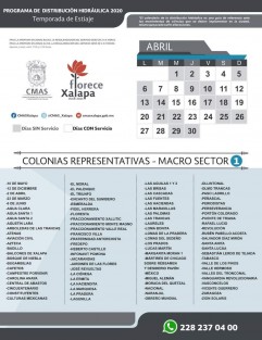 Verifique el calendario de tandeo de su colonia. 