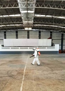 En Tlapacoyan, el auditorio pudiera adaptarse como hospital para atender casos.
