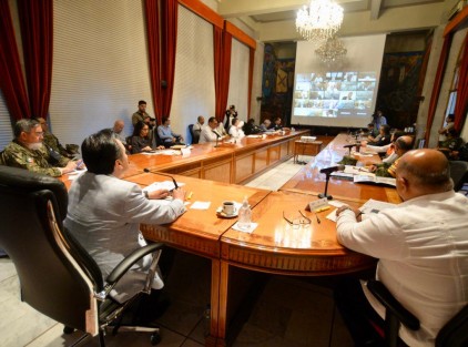 En seguimiento al Acuerdo de Gobernabilidad y Unidad Nacional en la Lucha contra el COVID-19, el gobernador Cuitláhuac García Jiménez participó en reunión virtual con la secretaria de Gobernación, Olga Sánchez Cordero, y gobernadores del sur-sureste del país.