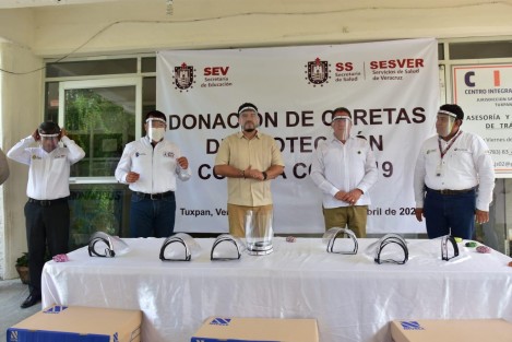 La Secretaría de Educación de Veracruz (SEV), a través de los institutos tecnológicos Nacional de México (TecNM) Campus Misantla y Superior de Coatzacoalcos (ITESCO), entregó 800 caretas protectoras hechas en impresoras 3D a las jurisdicciones sanitarias II de Tuxpan, III de Poza Rica y XI de Coatzacoalcos para la protección del personal médico que atiende a pacientes con COVID-19. 