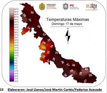 La Surada registró esta madrugada rachas de 70 km/h en Acayucan y 45 km/h en Orizaba, se prevé persista durante este día, debilitándose gradualmente conforme avance el domingo 17 de mayo al desarrollarse una vaguada sobre el suroeste del Golfo de México, misma que será apoyada por un campo de viento en altura para favorecer aumento del potencial de lluvias con actividad eléctrica, ráfagas de viento y la probabilidad de caída de granizo. 