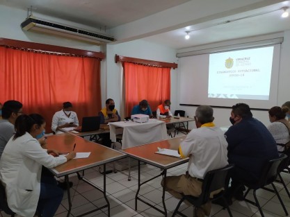Durante reunión entre personal de la Jurisdicción Sanitaria X y autoridades municipales de Oluta, Texispetec y Santiago Tuxtla, se acordó la continuidad de las medidas preventivas contra COVID-19.