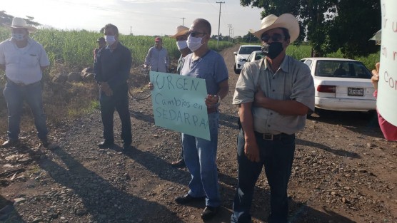 Productores cañeros de los municipios de Zentla, Paso del Macho y Camarón se manifestaron en el tramo carretero  Ruta Colonial, límite de los municipios de Paso del Macho y Camarón de Tejeda exigiendo atención de  SEDARPA, cuyas  autoridades se comprometieron a  apoyar a los productores de caña de las dos organizaciones  CNC - CNPR. 