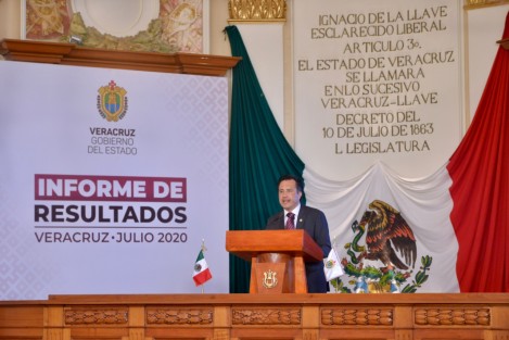 Este lunes, el Gobernador Cuitláhuac García Jiménez presentó su Informe de Resultados Julio 2020, donde detalló acciones y obras realizadas año y medio de asumir el cargo. 