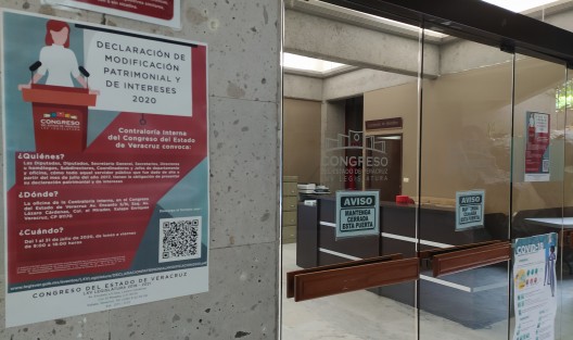  En el Congreso, a causa de la contingencia sanitaria, amplían el periodo para entregar la declaración patrimonial que tendrán que presentar diputados, funcionarios del Congreso y ediles municipales.  