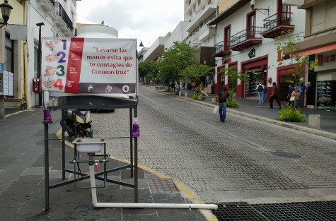 Nueva infraestructura urbana en el centro de Xalapa, para que los que tengan que salir, puedan lavarse las manos.  