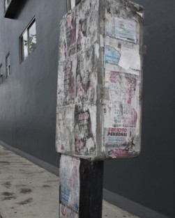 Más deterioradas que nunca se ven las ya obsoletas casetas telefónicas, cuya única función parece ser la contaminación visual de la ciudad.  