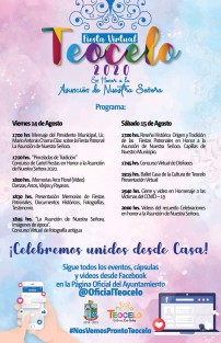 Siendo Teocelo, un  municipio referente a nivel estatal en la difusión de la cultura y  tradición de la Tierra del Dios Tigre, este año el H. Ayuntamiento de Teocelo  ha  decidido generar nuevos esquemas para proyectar las  tradiciones y entusiasmo de la población Teocelana a todo mundo. Por tal motivo se publicará el programa y convocatorias para los tradicionales concursos de Disfraces, Fotografía Antigua, Cartel, Dibujo y participaciones especiales, los cuales este año tendrán una modalidad completamente innovadora apegada a las disposiciones y normativas que la emergencia sanitaria nos exige.