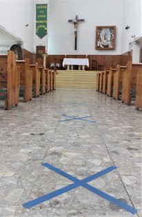 Templos religiosos también están tomando más en serio las medidas sanitarias contra la pandemia, esto al haberse ya registrado variias defunciones entre religiosos y feligreses. 