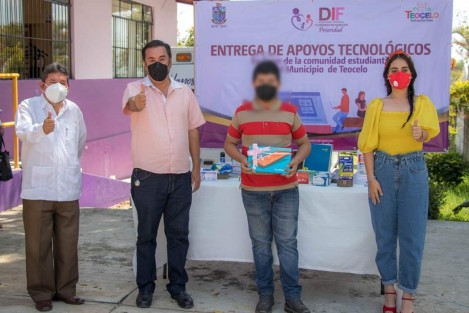El Sistema Municipal DIF Teocelo que preside Mara Chama Villa, inició  la entrega de apoyos tecnológicos en favor de la comunidad estudiantil del municipio.  