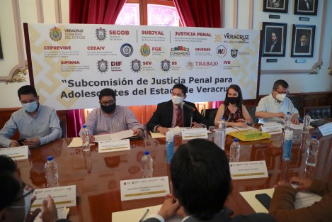 Se llevó a cabo la Primera Sesión Extraordinaria de la Subcomisión de Justicia Penal para Adolescentes en el Estado de Veracruz, en la cual,  se expuso el Modelo de Programa de Acompañamiento Post-Sanción para Adolescentes, diseñado por el Ministerio de Justicia de Canadá en el marco del Proyecto de Cooperación Canadá-México sobre justicia juvenil.   