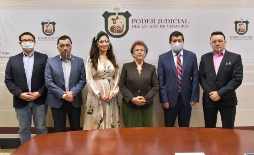 La Magistrada Presidenta del H. Tribunal Superior de Justicia y del Consejo de la Judicatura del Estado de Veracruz, Isabel Inés Romero Cruz inauguró la ponencia Transición de las Juntas a los Juzgados Laborales, como parte del Ciclo de Videoconferencias del Nuevo Sistema de Justicia Laboral.
