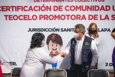Durante el evento se entregaron reconocimientos a  las promotoras de salud:  Lucero Cruz Fernández, Sandra Lizbeth Tlaxcalteco, Rocío Zavaleta Martínez y Diego Osmar Rebolledo Martínez; a  L. E. Yessica del Carmen Salazar Guzmán y L. E. Rosa Adriana Vázquez Morales; al Presidente del Comité  Local de Salud, Reinaldo Pozos; entre otros. 