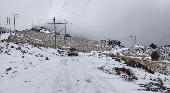 Bellas postales dejó la nevada que cayó la tarde-noche de ayer domingo en el Cofre de Perote.