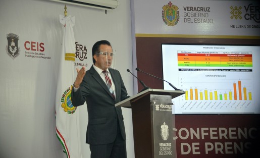 Pese a que Veracruz está ubicado en amarillo del Semáforo Epidemiológico por COVID-19, el gobernador Cuitláhuac García Jiménez exhortó a la población a seguir con las normas sanitarias establecidas por el Sector Salud, a fin de disminuir los contagios.
