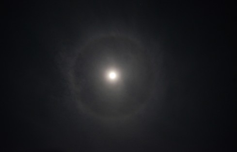 Halo lunar en Xalapa.