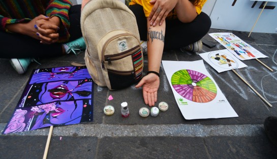 Jóvenes del Colectivo Cannábico Interdisciplinario Mexicano se instalaron en Plaza Lerdo, donde invitaron a la población conocer los beneficios de la mariguana a través de talleres y asesorías. Además de dar a conocer los distintos productos hechos a base de cannabis.