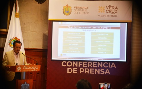 García Jiménez recordó que este jueves comenzará la aplicación de las primeras dosis en los últimos 28 municipios, concluyendo así la primera parte de la Etapa 2 del Plan Nacional de Vacunación, lo cual fue anunciado por la Secretaría de Salud.  