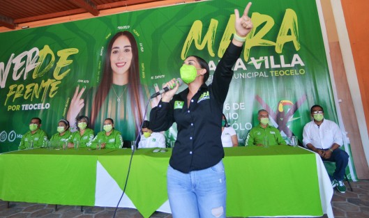Mara Chama Villa inició su campaña rumbo a la alcaldía de Teocelo. Al magno evento  asistió el Presidente estatal del Partido Verde Ecologista (PVEM ), Marcelo Ruiz Sánchez; Inés Martínez Tecatl, candidata a diputada por el Distrito 9, Coatepec; y algunos simpatizantes  del partido, con el fin de conservar las medidas de sanidad.