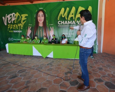 Mara Chama Villa inició su campaña rumbo a la alcaldía de Teocelo. Al magno evento  asistió el Presidente estatal del Partido Verde Ecologista (PVEM ), Marcelo Ruiz Sánchez; Inés Martínez Tecatl, candidata a diputada por el Distrito 9, Coatepec; y algunos simpatizantes  del partido, con el fin de conservar las medidas de sanidad.