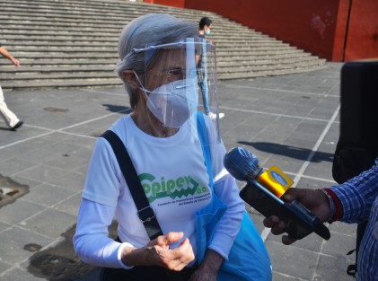 La presidenta de la Coalición, Dolores Martínez Amilpa, explicó que en Veracruz los pensionados y jubilados cobran en salarios mínimos sus pensiones, pero al ver la situación de jubilados del ISSSTE, es mejor <em>poner a remojar sus barbas</em>.  