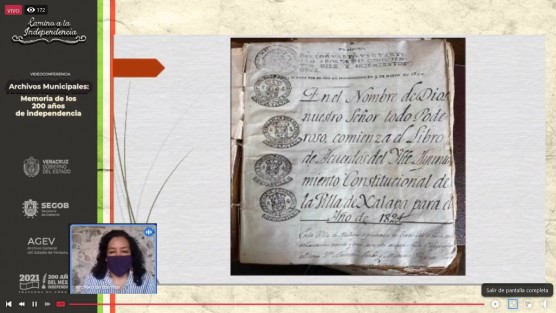 Entre los documentos compartidos se presentó un libro del Cabildo del Ayuntamiento de Xalapa del año 1821. Los encargados de los archivos enfatizaron su invitación a la población en general a visitar estos lugares y conocer de la historia de nuestras ciudades. 