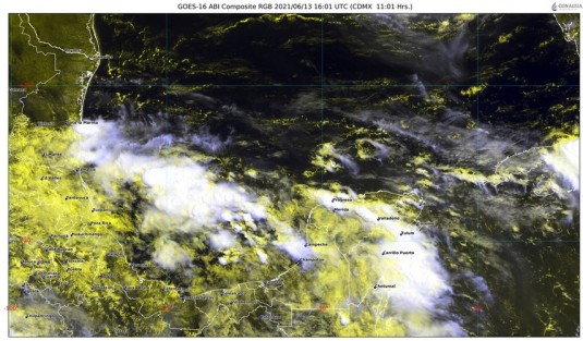 Lluvias sobre la mayor parte del estado, y en algunas regiones con tormentas, eventos que podrían variar en intensidad, cantidad y zonas de ocurrencia en función de la evolución de los sistemas meteorológicos. 