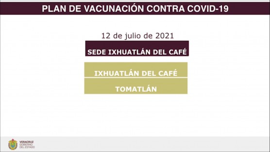 A través de redes sociales, el Gobernador Cuitláhuac García dio a conocer nuevas fechas de vacunación para diversos municipios.