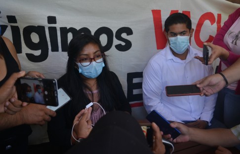 Los jóvenes antorchistas integrantes de la Federación Nacional de Estudiantes Revolucionarios Rafael Ramírez exigieron vacunas para la comunidad estudiantil mayores de 12 años para inmunizarse contra el coronavirus y garantizar así un regreso seguro a clases presenciales.