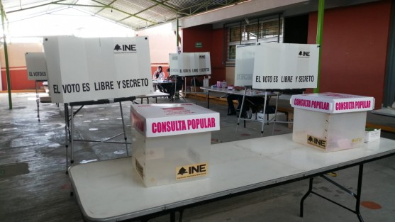 Así lucen algunas casillas, es espera de la participación ciudadana en la Consulta Popular. 