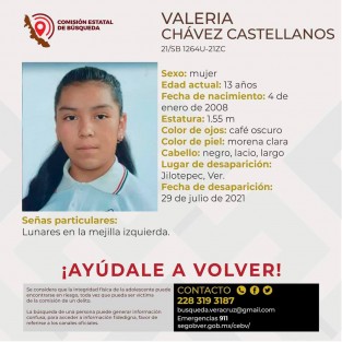 Solicitan apoyo para su localización.  