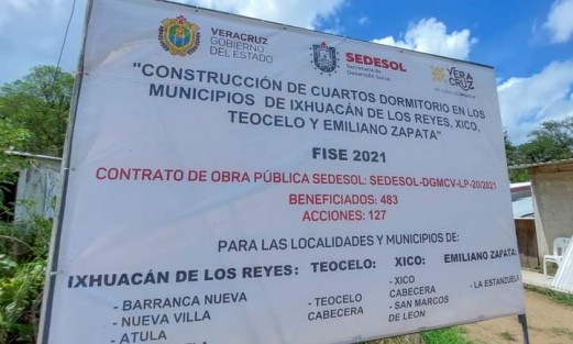 Con la presencia del Secretario de Desarrollo Social de Veracruz, Guillermo Fernández, y autoridades del municipio de Teocelo, Ver., se llevó a cabo la entrega de Cuartos Dormitorios del programa Mejoramiento a la Vivienda e Infraestructura Social Básica del Gobierno del Estado, aplicados en zonas de atención prioritaria de ese municipio.