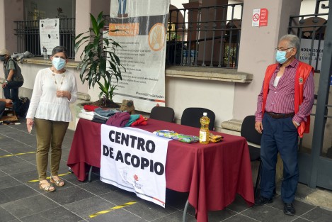 El Ayuntamiento de Xalapa instaló centros de acopio para recolectar ayuda para los afectados por las fuertes lluvias que provocó el huracán Grace en la capital del Estado.