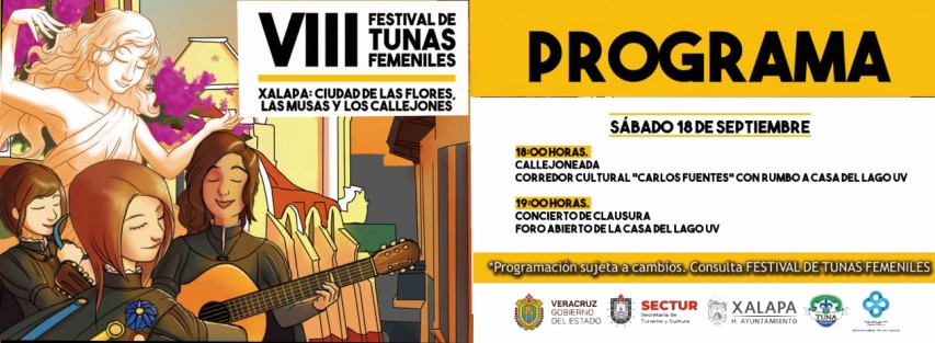 Continúa el VIII Festival de Tunas Femeniles en Xalapa, Ver. 