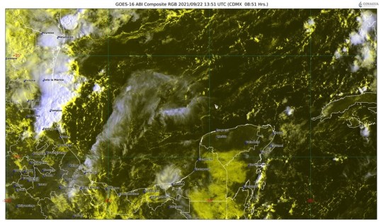 Alerta Gris por Frente frío 1 y Norte. Tormenta y lluvias fuertes a muy fuertes. Norte con rachas máximas de 65 a 80 km/h. Precaución