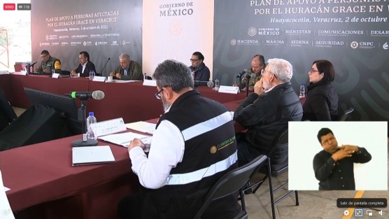 Este sábado en Huayacocotla, Ver. el Presidente Andrés Manuel López Obrador realiza una gira de supervisión del Plan de Apoyo a afectados por el huracán Grace.
