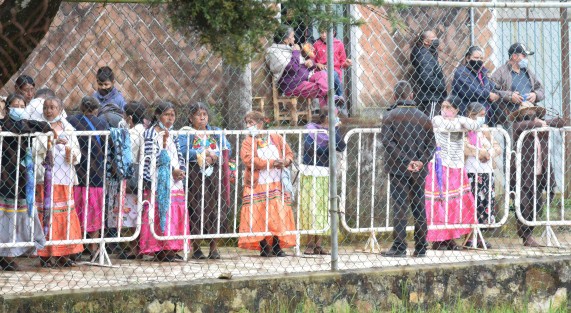 Aspectos de la visita del Presidente Andrés Manuel López Obrador a Huayacocotla, Ver.. 