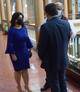 El secretario de Gobierno, Eric Cisneros, se reunió la mañana de este jueves en Palacio de Gobierno con diputados locales de la bancada del PRI.