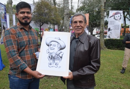 Alberto Morales <em>Beto Gato</em>,  Nicanor Juans <em>Nicanor</em>, Fernando Morales <em>FM</em>, Marcos Cruz <em>Tlacuilo</em> y José Rubin Gajon <em>Jobín</em>, mostraron sus trazos en este nuevo espacio dedicado a la caricatura.