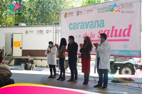 Este martes se lleva a cabo en Banderilla, Ver., la Caravana de la Salud, que brinda servicios médicos gratuitos a la población. 