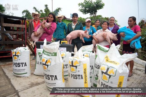 DIF Estatal continúa con la entrega de apoyos de producción del programa de Salud y Bienestar Comunitario; en esta ocasión a grupos beneficiarios del municipio de Tenochtitlán, que servirán para fomentar la economía familiar de pobladores en situación vulnerable de sus comunidades.