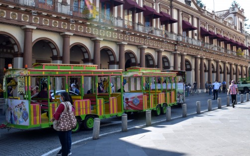Propietarios de El Piojito,  trenecito que ofrece viajes dentro del parque Los Berros los fines de semana, bloquearon la vialidad de la avenida Enríquez por unos 15 minutos, ocasionando con ello caos vial en el centro de Xalapa.  