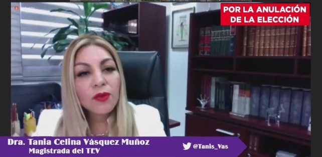 Los magistrados del TEV sesionaron ya con el engrosamiento del proyecto y consideraron todos los elementos de prueba, la contextualización de las mismas, el actuar del Organismo Público Local Electoral (OPLE) y el Instituto Nacional Electoral (INE), acumulándose una cantidad interminable de faltas a la ley, por lo que determinaron declarar la nulidad de los resultados del acta de cómputo, revocar la declaración de la validez de la elección y revocar la entrega de las constancias de mayoría expedidas a favor de la candidata de la alianza 