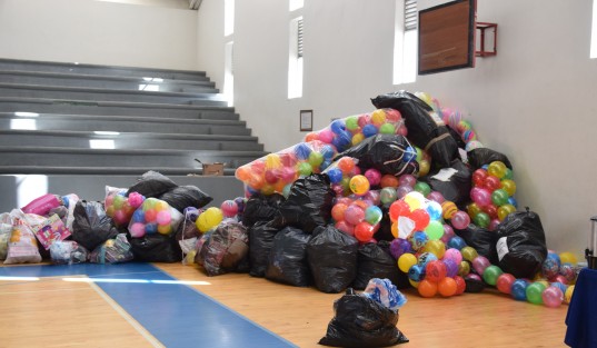 Muy criticado por algunos el hecho de que la donación más notoria fuera la de pelotas sencillas.  