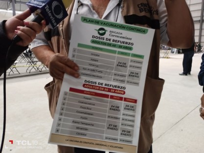 También se estará vacunando a mayores de 60 años rezagados; jóvenes de 15 a 17 años y de 14 años que en este año cumplen 15. 