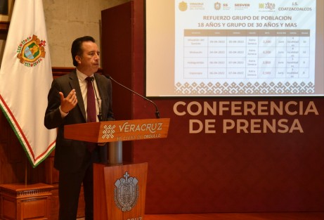 El Gobernador Cuitláhuac García informó que antes de Semana Santa se concluirá con la aplicación de la dosis de refuerzo de la vacuna anti COVID-19, para el sector de 18 años en adelante. 