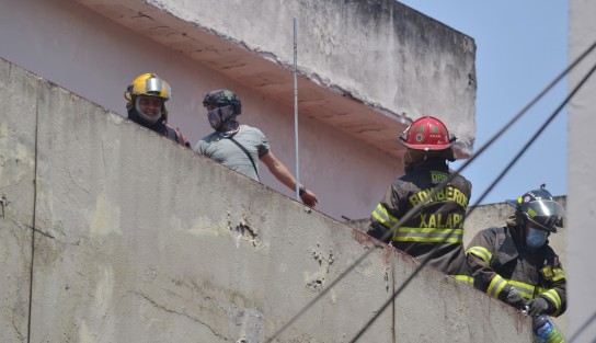 Otra fuga de gas se registró también esta mañana en una institución educativa de la avenida Clavijero. 