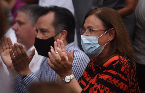 Así lució la mega concentración para Que Siga AMLO  en la la Plaza Lerdo.
